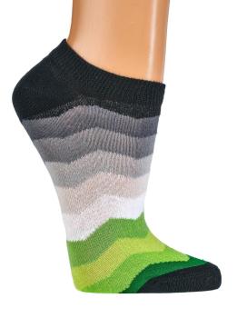 Preview: 6 Paar TippTexx 24 Damen Sneakersocken Regenbogen